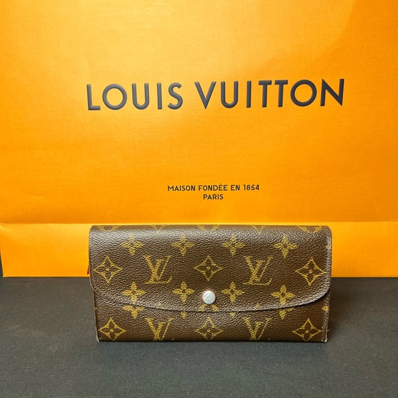 Louis Vuitton Portefeuille Emilie Monogram Fuschia Bifold Long Wallet A46 - Picture 1 of 11